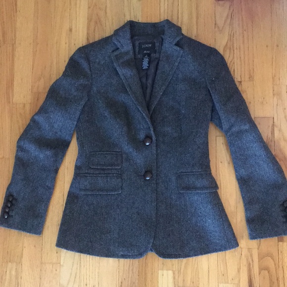 J. Crew Blazer 2 Petite Grey Wool